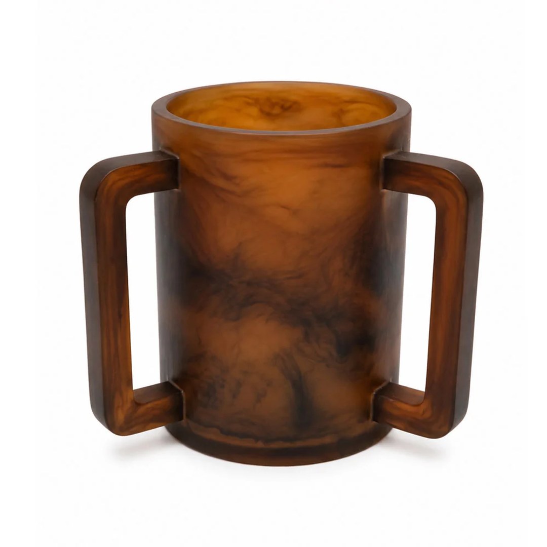 Resin Wash Cup brown swirl