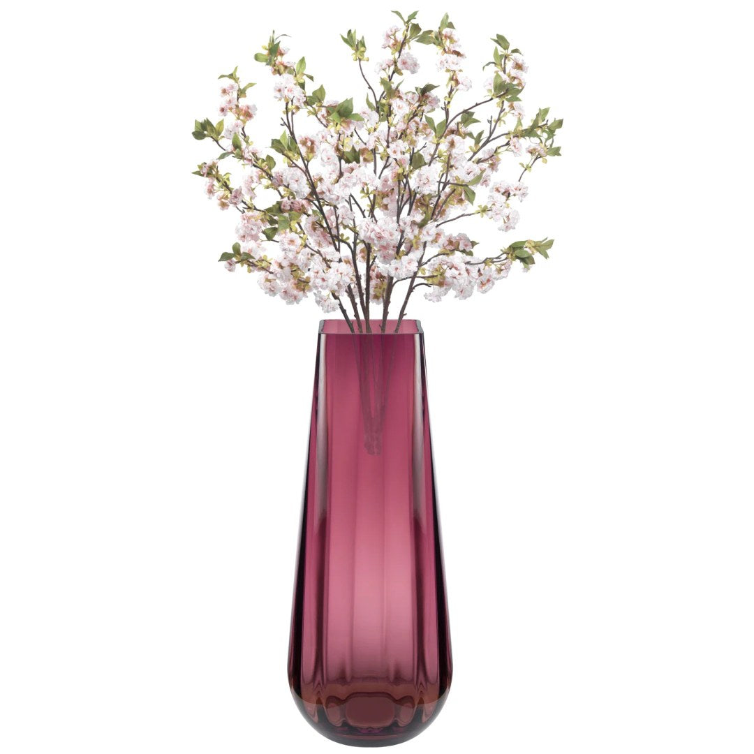 Amethyst Square Top Vase 13.9" H