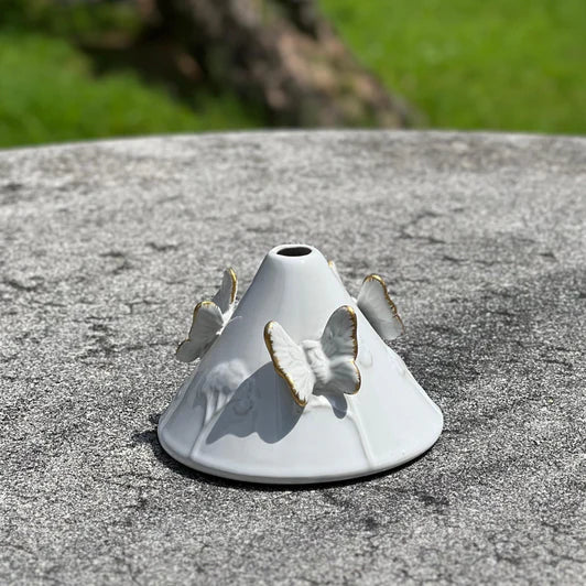 Porcelain Vase with Gold Accented Butterflies