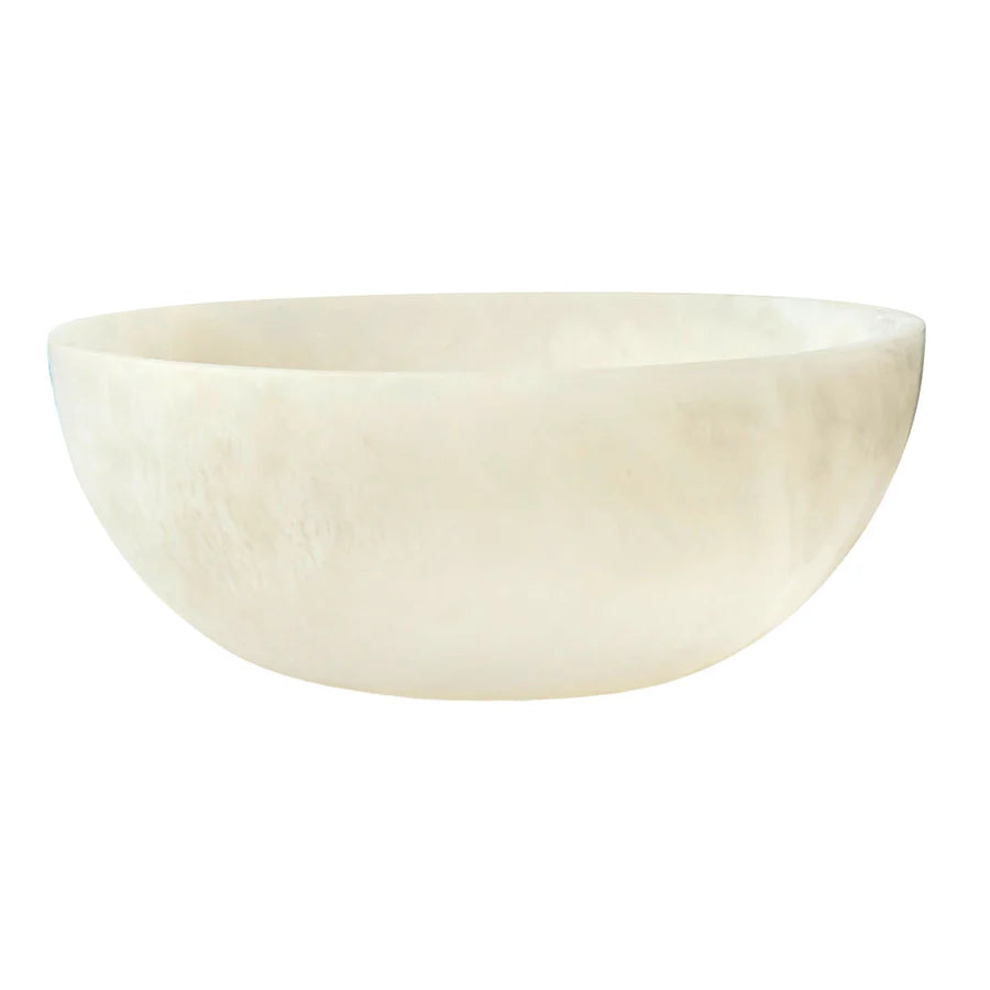 Lucente White Resin Salad Bowl