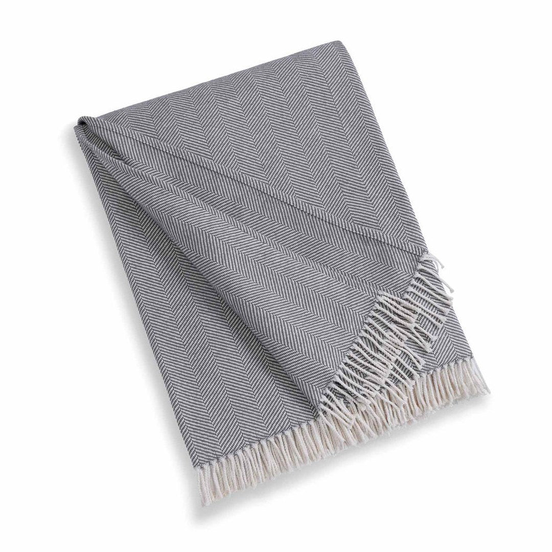 Kassatex Madeira Throw Blanket- Charcoal