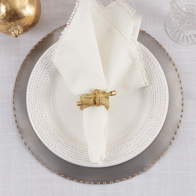 Gold Knotted Rope Napkin Ring