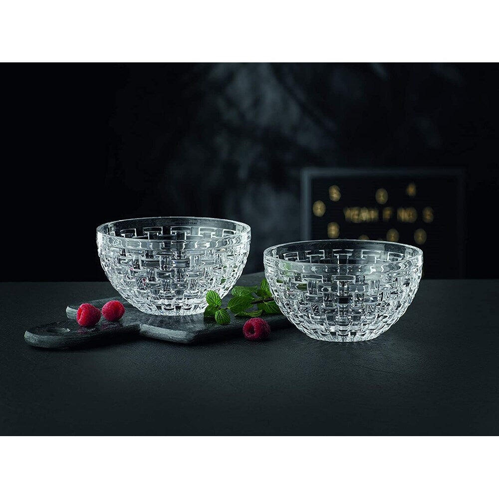Bossa Nova Round Crystal Bowls- Set of 2