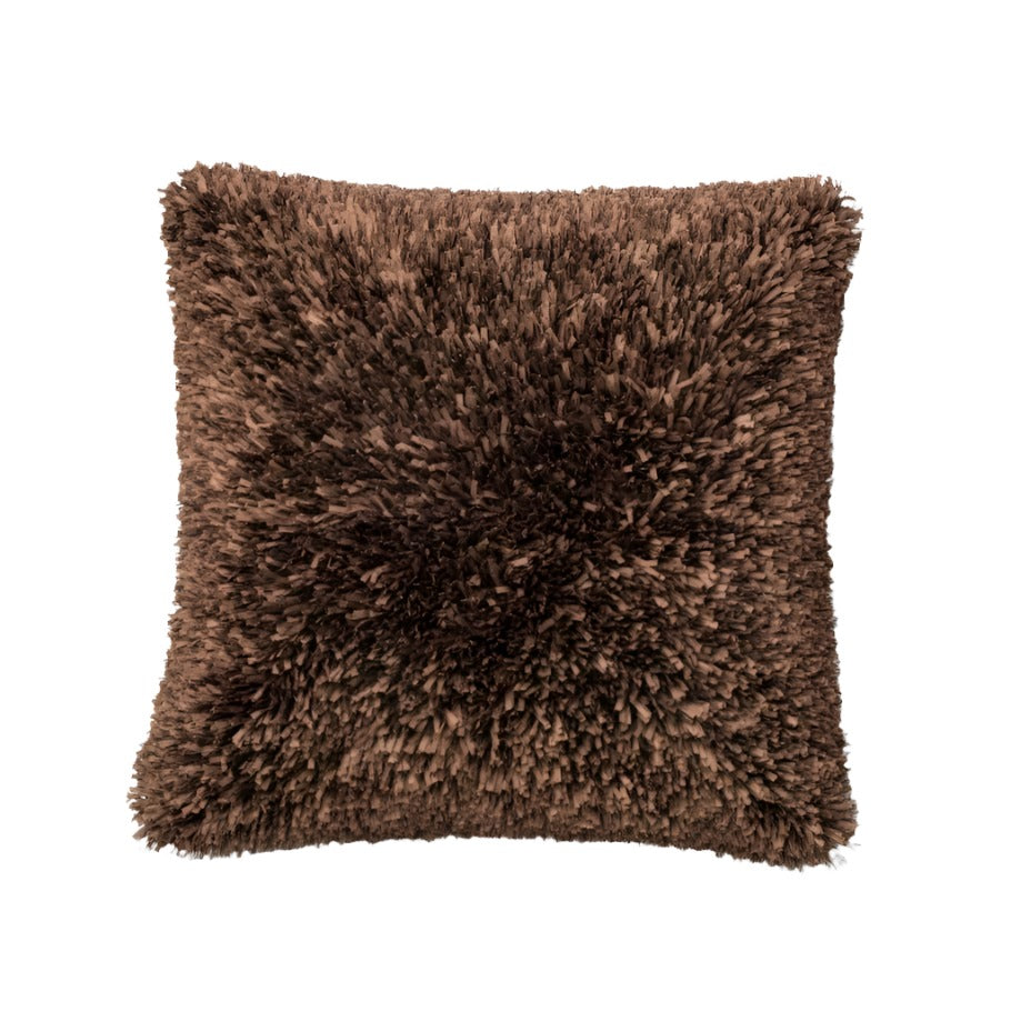 Brown Shaggy Pillow