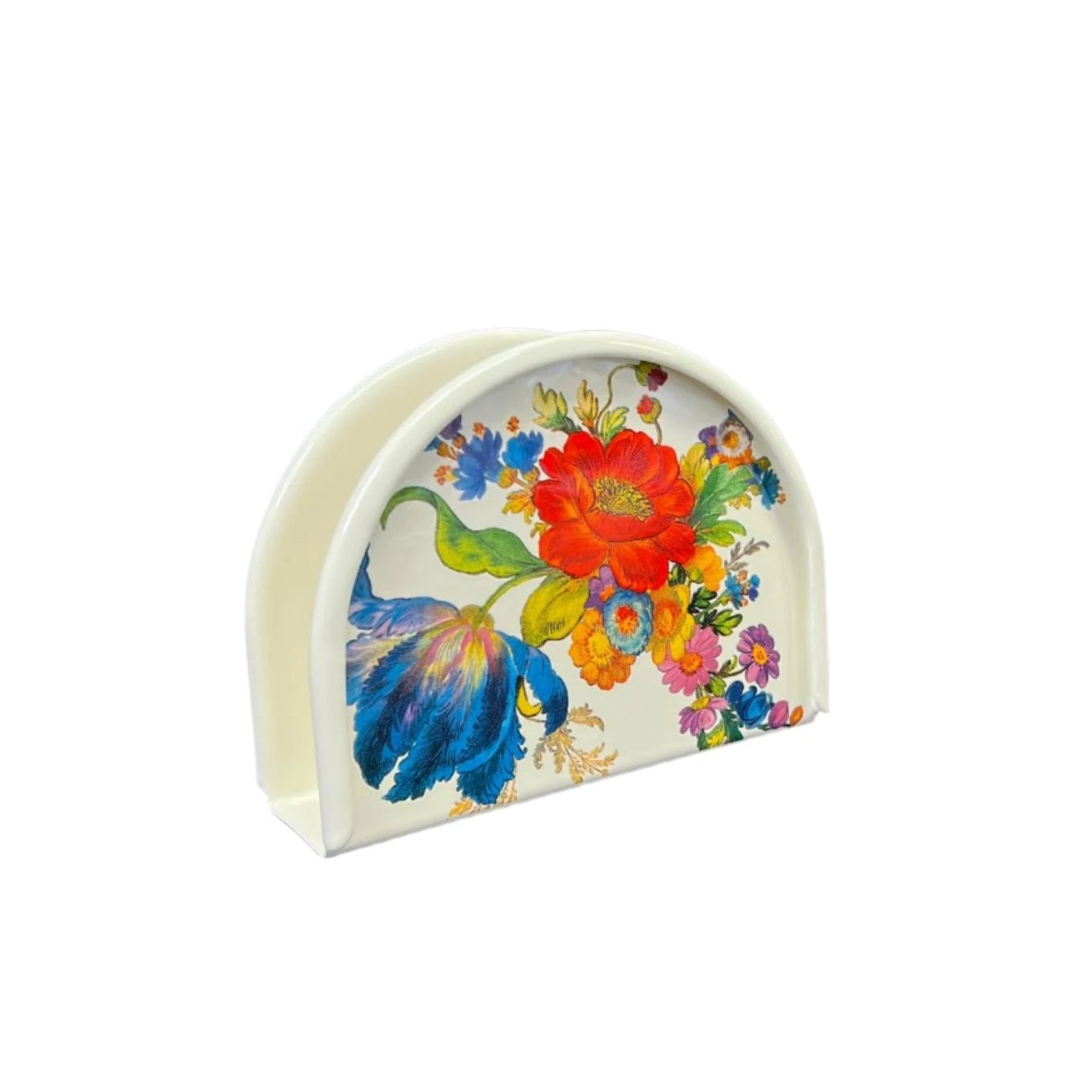 MacKenzie-Childs Flower Market Napkin Holder - White