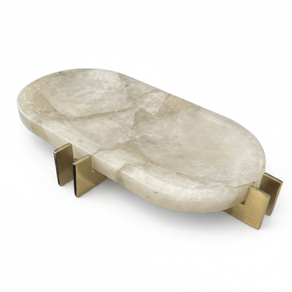White marble riser, 13 inch