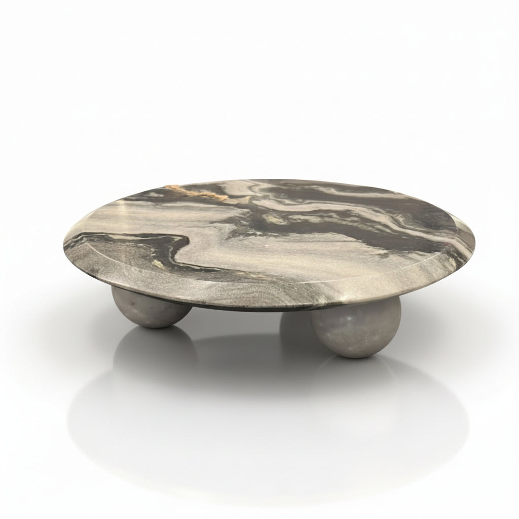 Two-tone marble stone riser