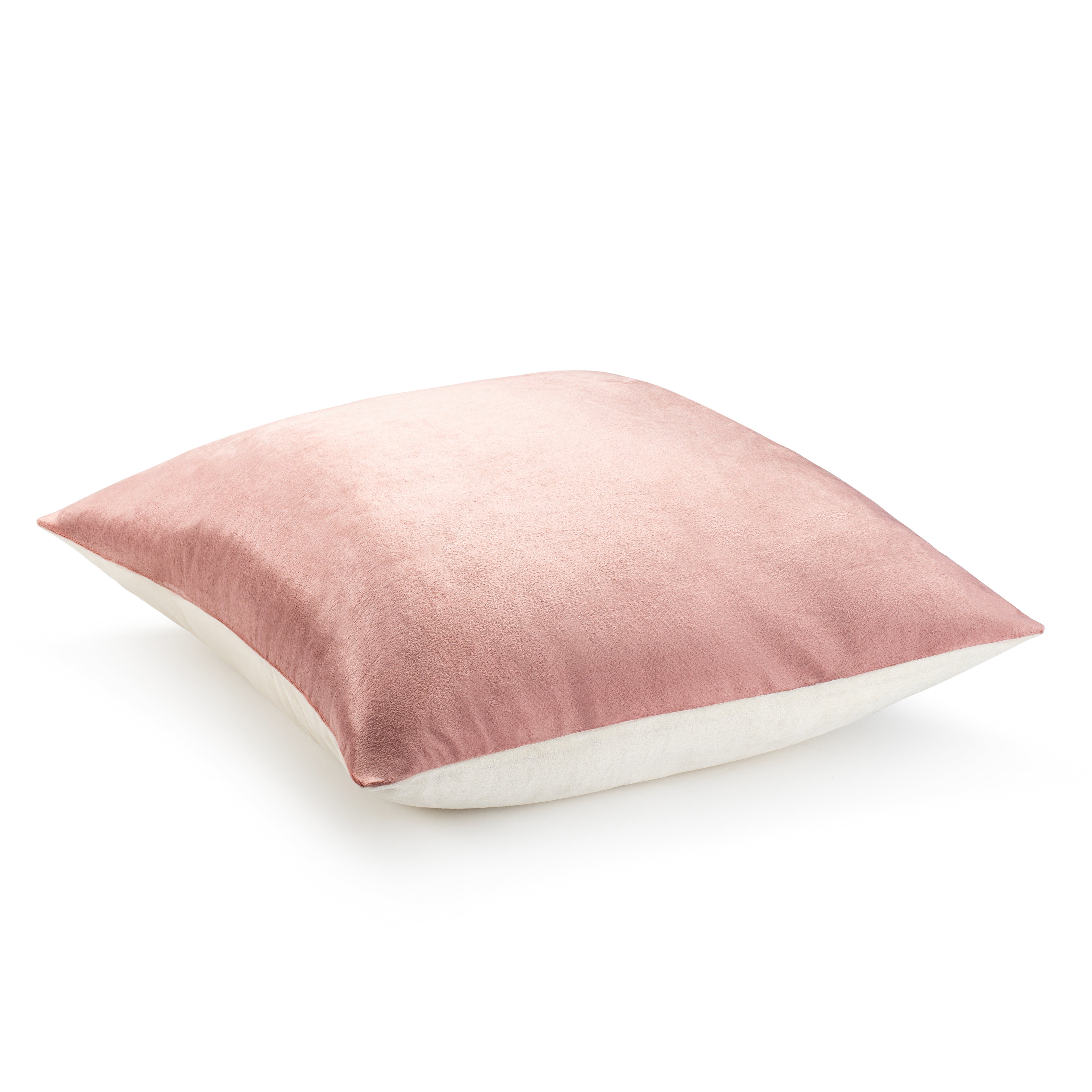 Aura Home Two-Tone Dusty Rose Velvet Throw Pillow