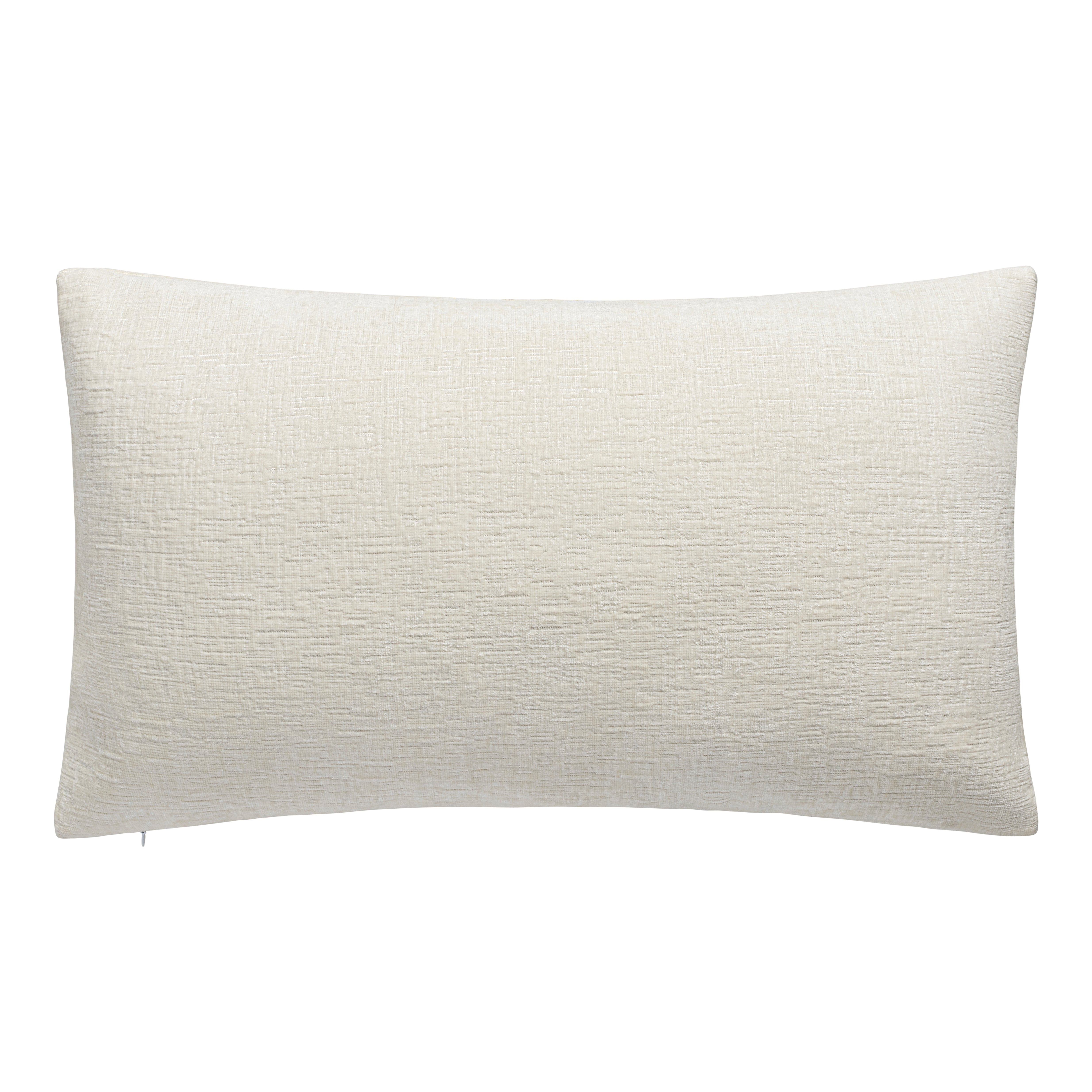 Aura Home Crushed Velvet Ivory Throw Pillow