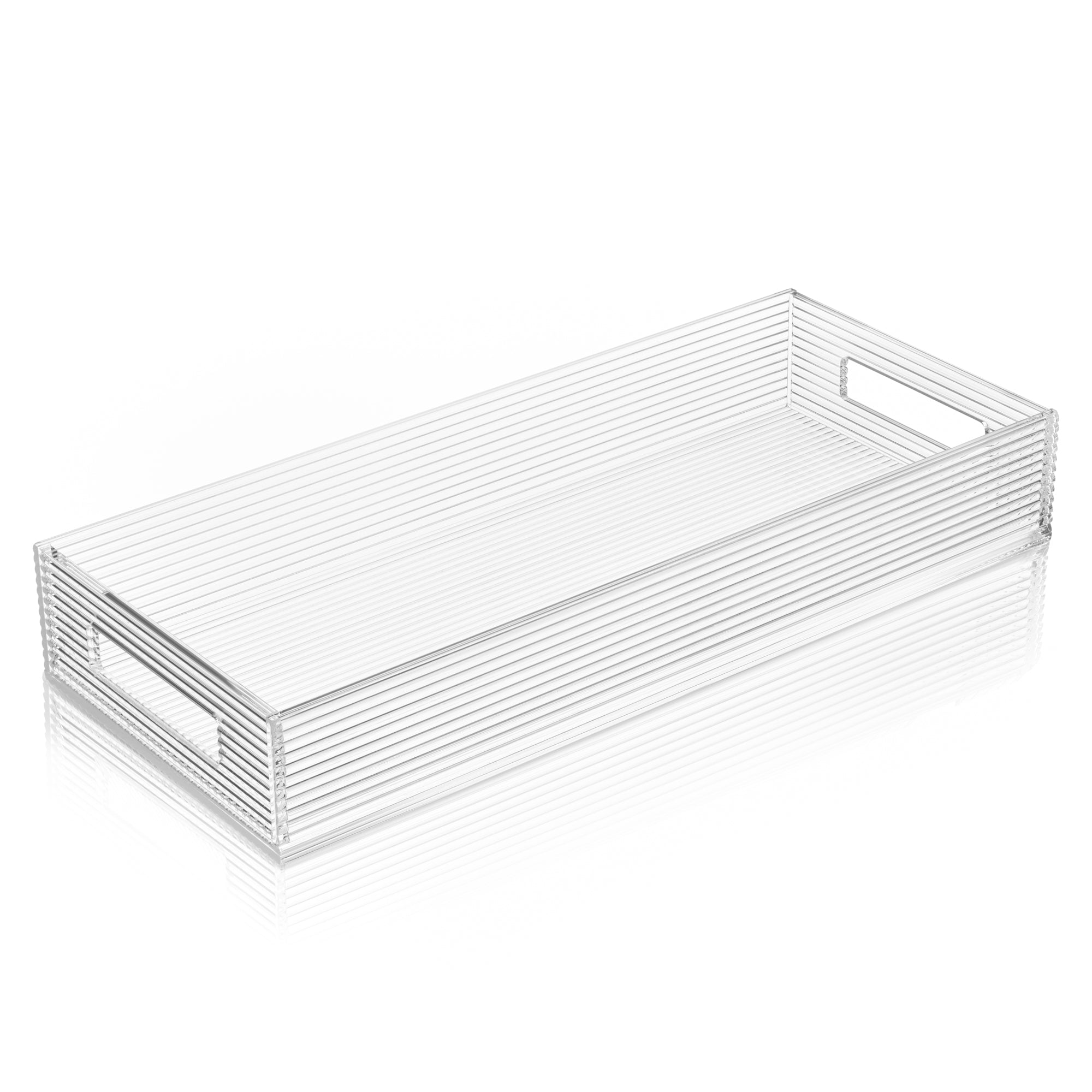 Ribbed Lucite Vanity Tray