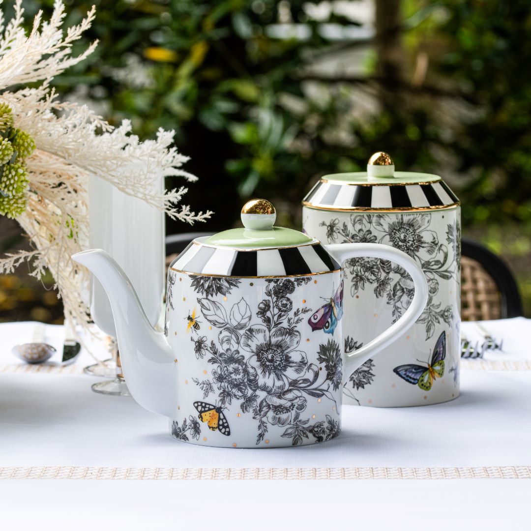 MacKenzie-Childs Butterfly Toile Canisters