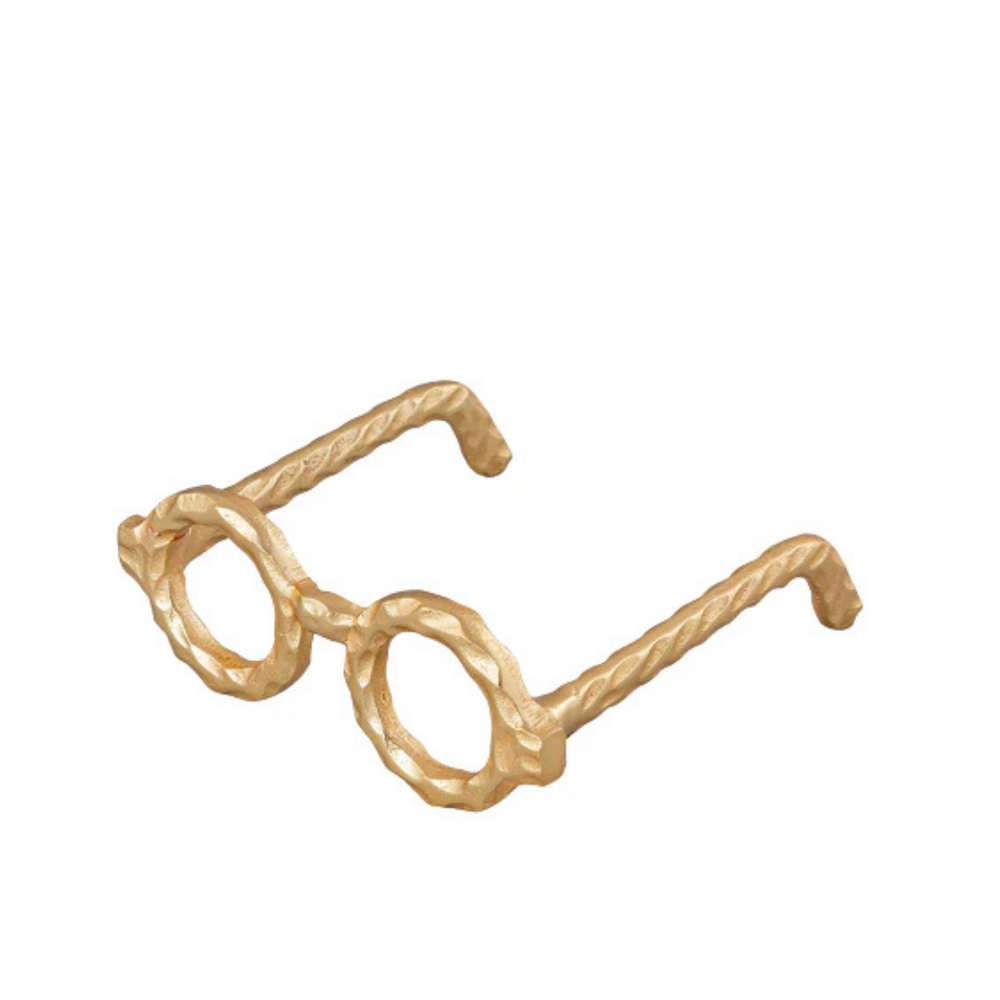 Textured Hammered Brass Eyeglasses Decor