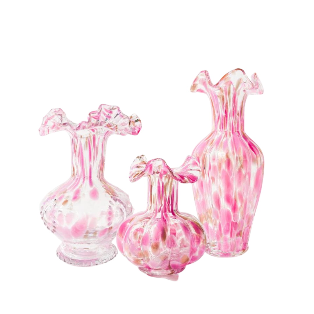 Noom & Moon Blush Petal Glass Vase