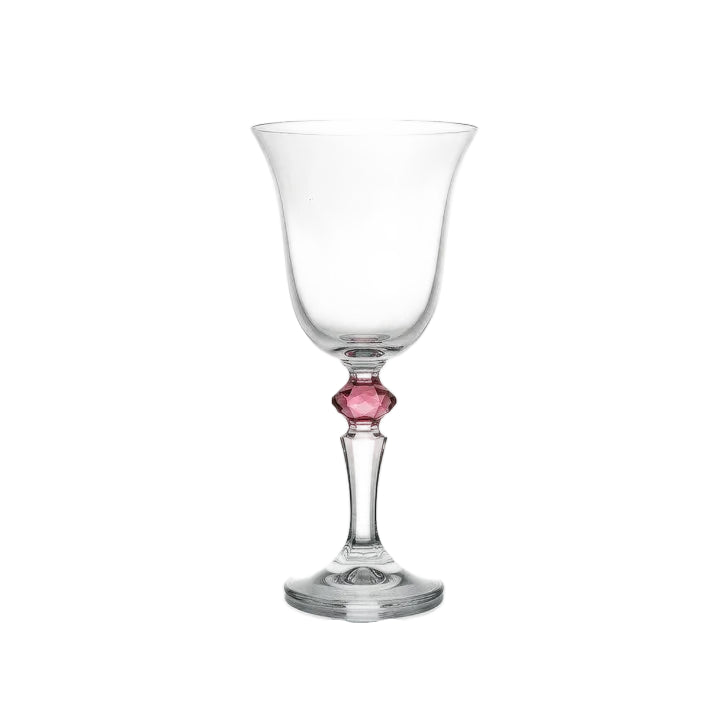 Glasses with Colored Diamond on Stem