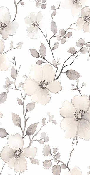 Watercolor Fall Flowers Printed Guest Towel