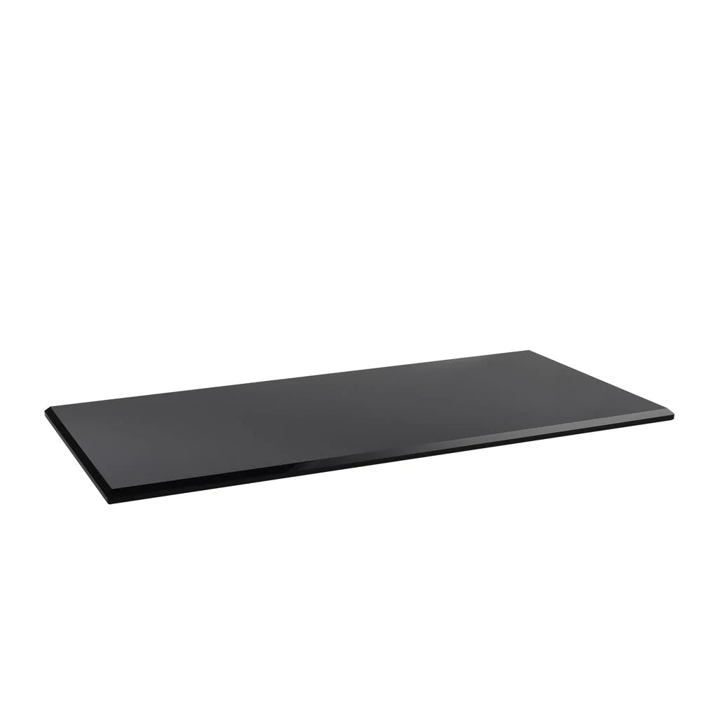Black Modern Solid Crystal Tray 20x10