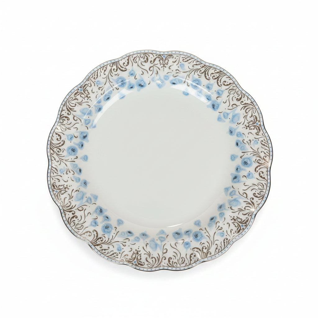 Vikko Gold and Blue Accent Clove Charger