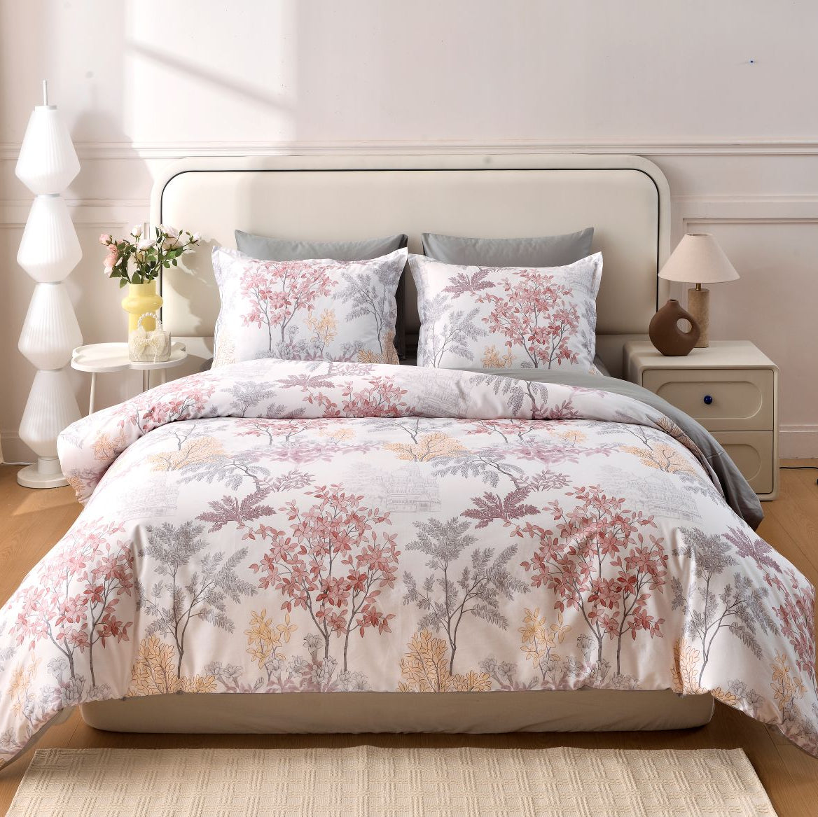 Aura Home Willow Duvet Set- Lilac