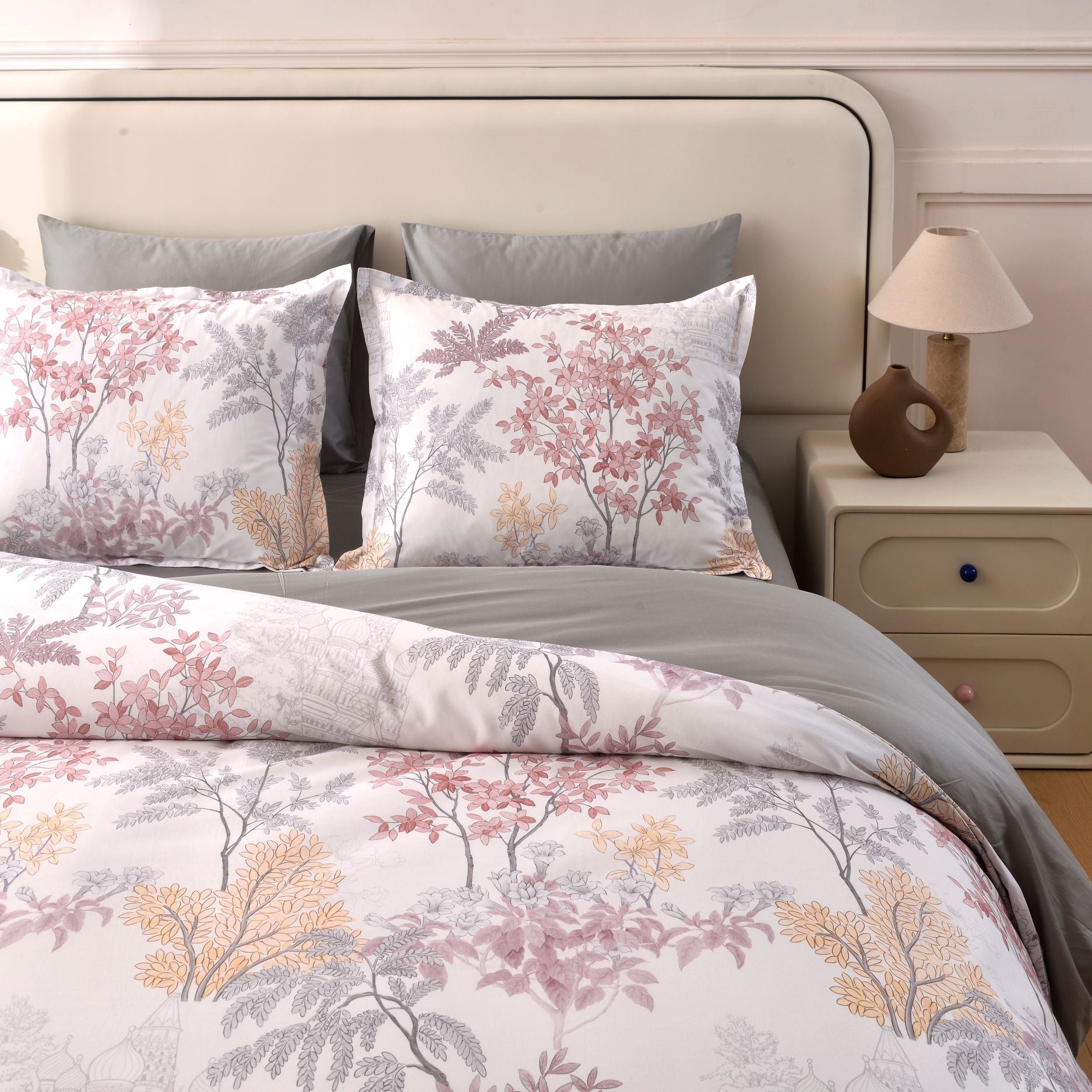 Aura Home Willow Duvet Set- Lilac