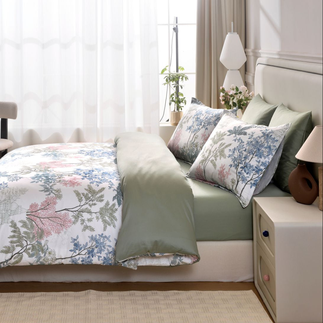 Aura Home Willow Duvet Set- Sage
