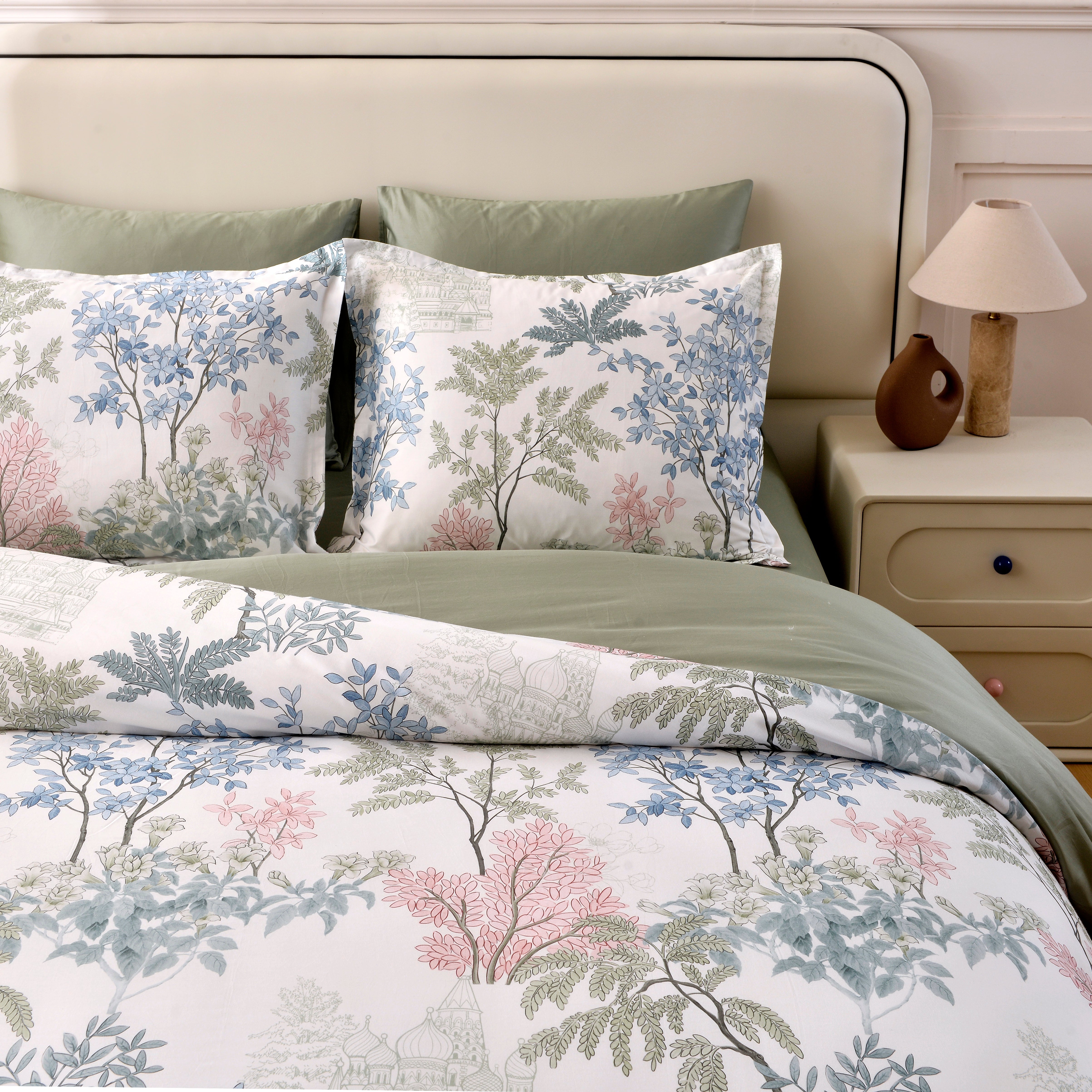 Aura Home Willow Duvet Set- Sage