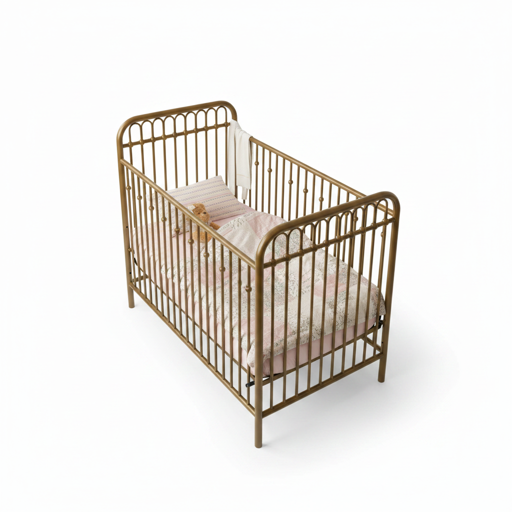 Petite Belle Flora Patchwork Crib Set- Pink/Grey