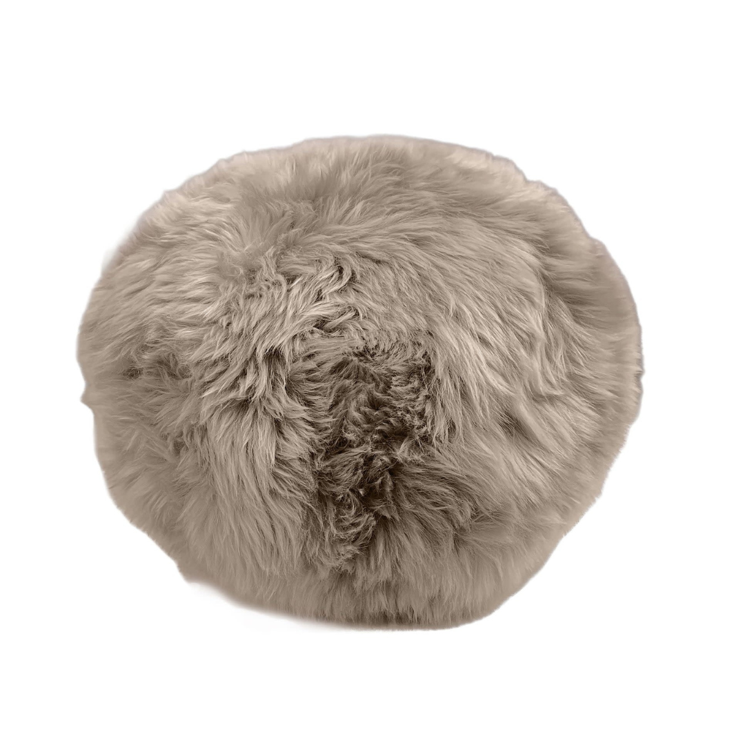Longwool Sheepskin Ball Cushion