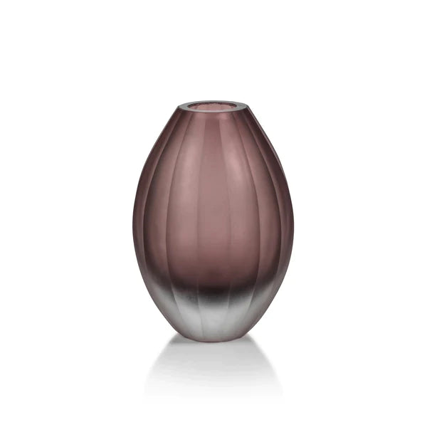 Zodax Milano Cut & Frosted Glass Vase