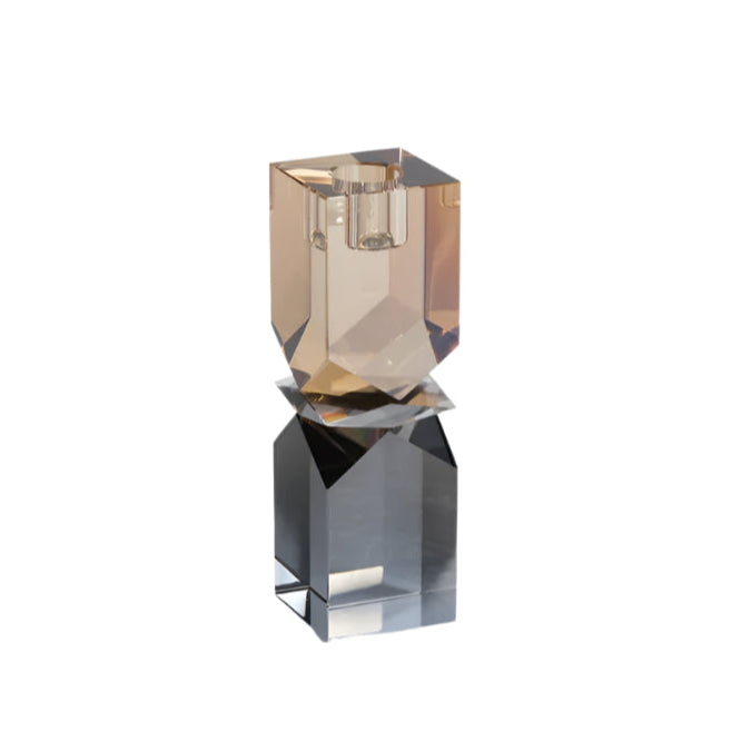 Zodax Vienna Artistry Two-Tone Crystal Candle Holder