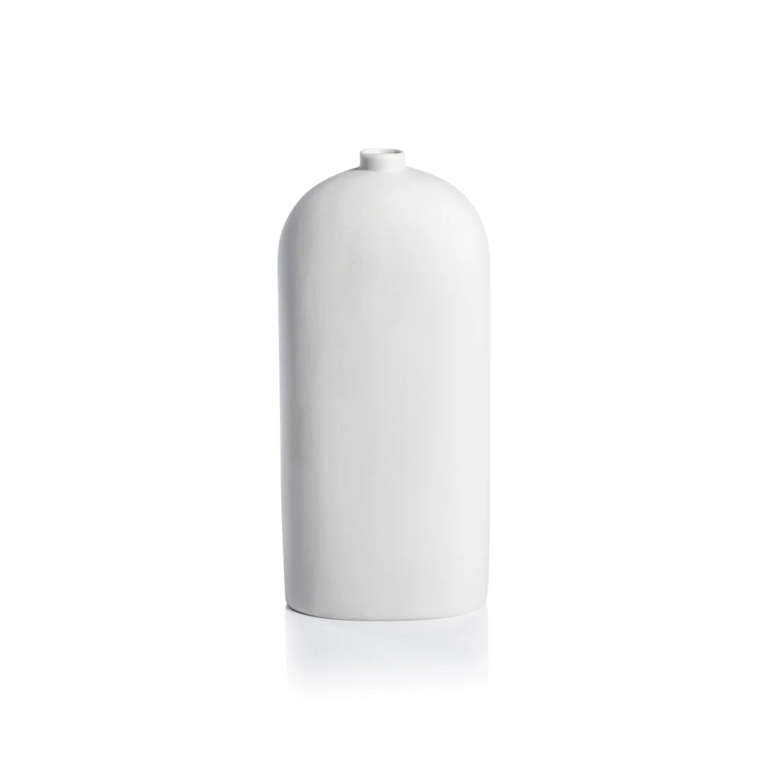 Zodax Lily All-White Ceramic Vase