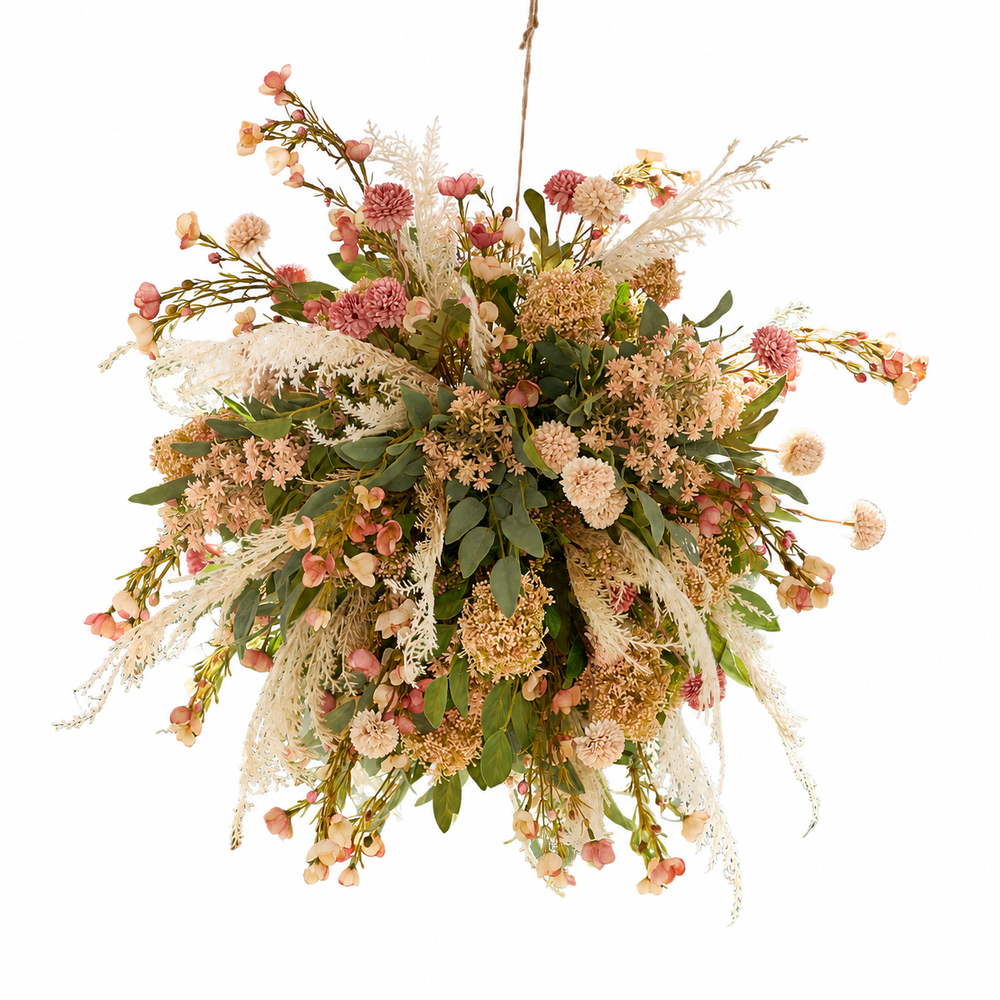 Blush Garden Floral Hanging Chandelier