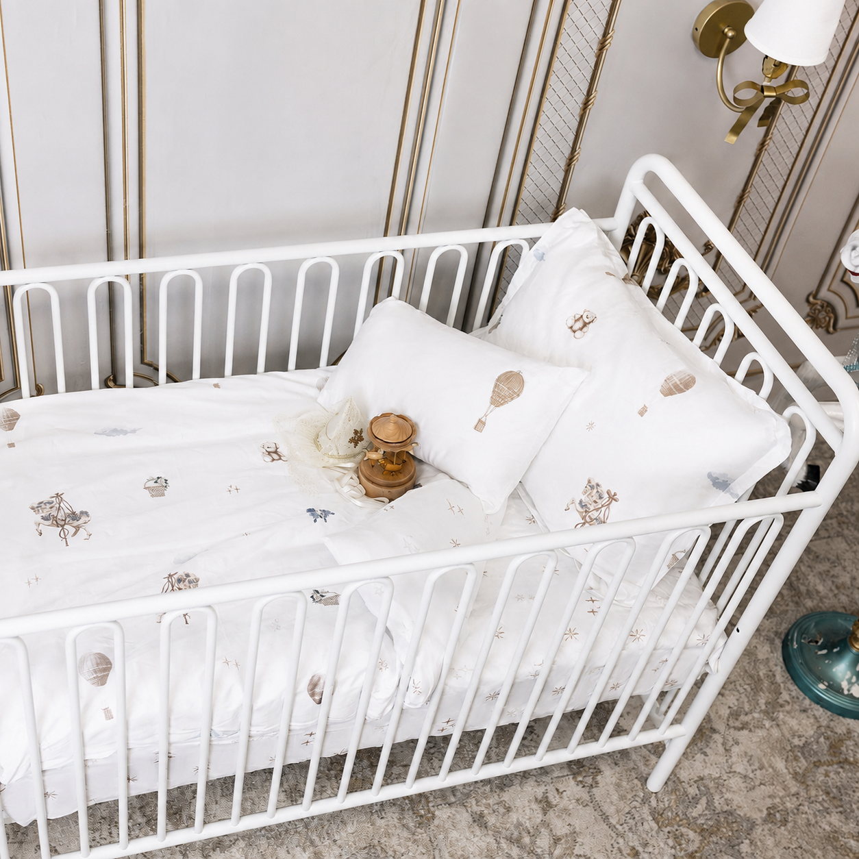 Carousel Dreams Crib Set- Sky