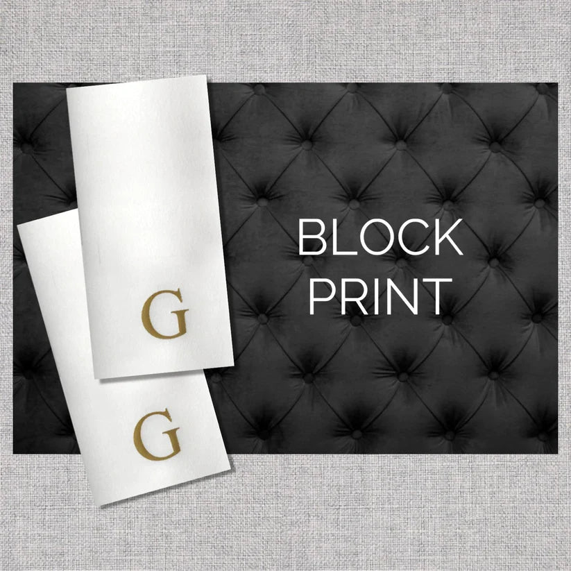Block Print Foil Printed Guest Towel/Napkin