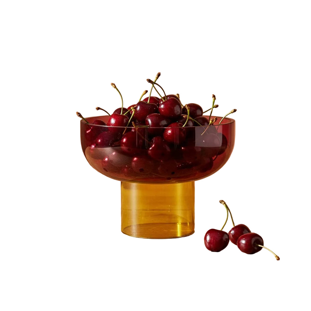 Tip Top Small Reversible Glass Bowl – Pink & Yellow, Small