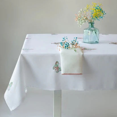 Adorn Your Table Pink Butterfly Tablecloth