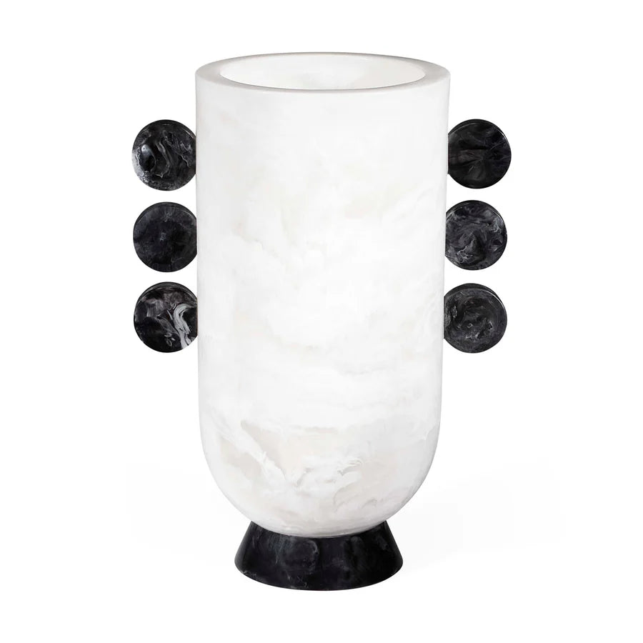 Jonathan Adler Mustique Black & White Disc Urn