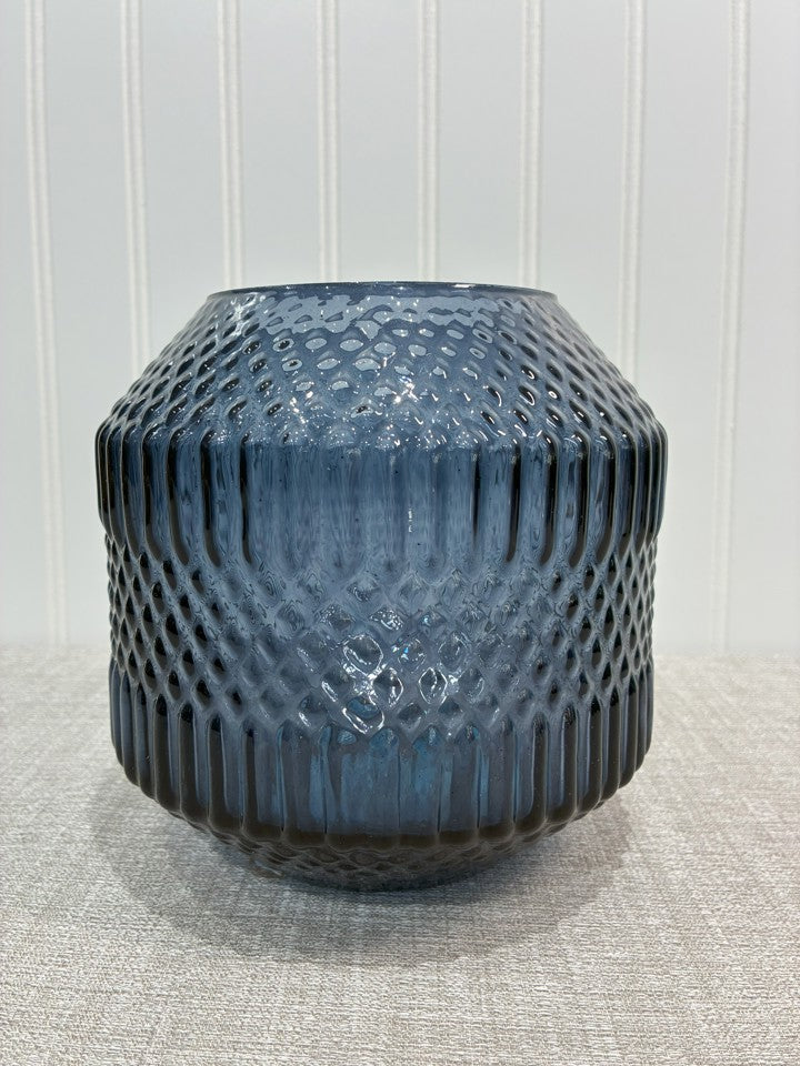 Patrick blue glass vase small