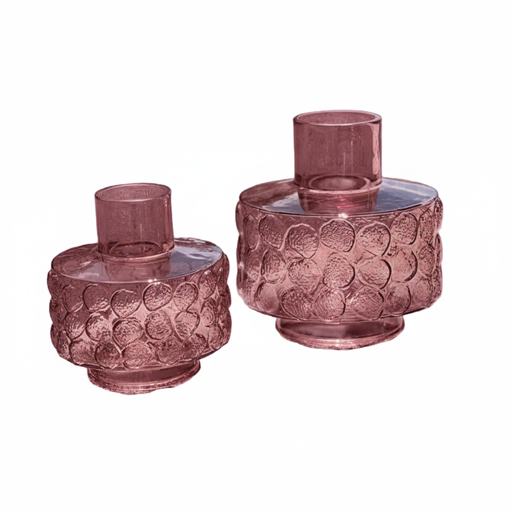 Short Neck Vase With Strawberry Pattern