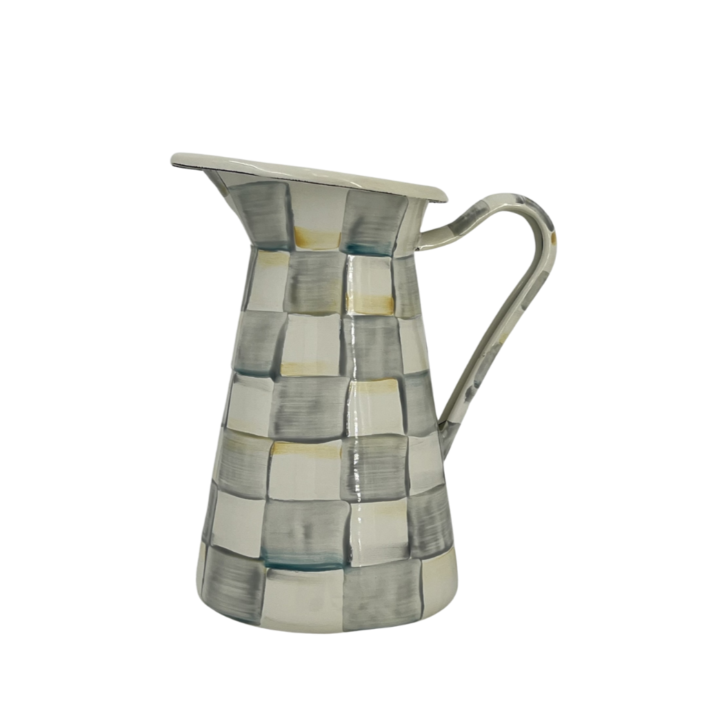 MacKenzie-Childs Sterling Check Medium Practical Pitcher