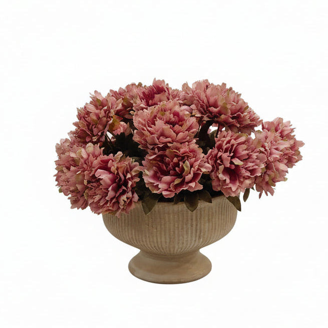 Flaura Pink/Green Floral in Gold Bowl