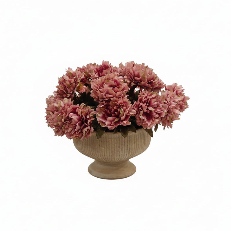 Flaura Pink/Green Floral in Gold Bowl