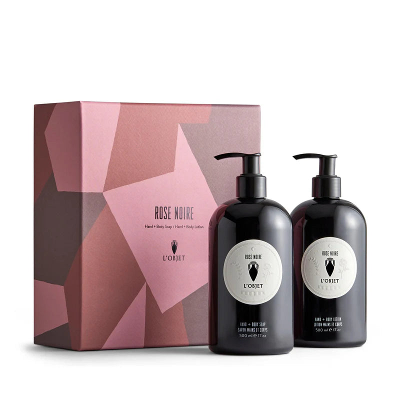 L'Objet Rose Noire Hand and Body Soap + Lotion Gift Set