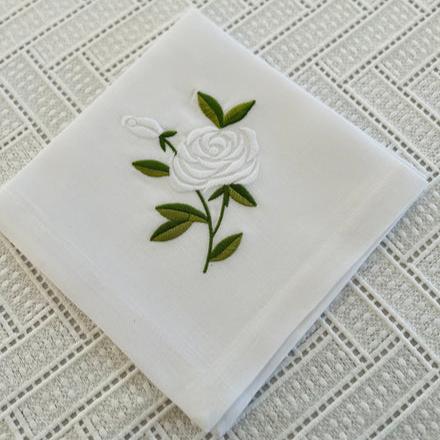 Adorn Your Table Embroidered Rose Napkins Pack of 6