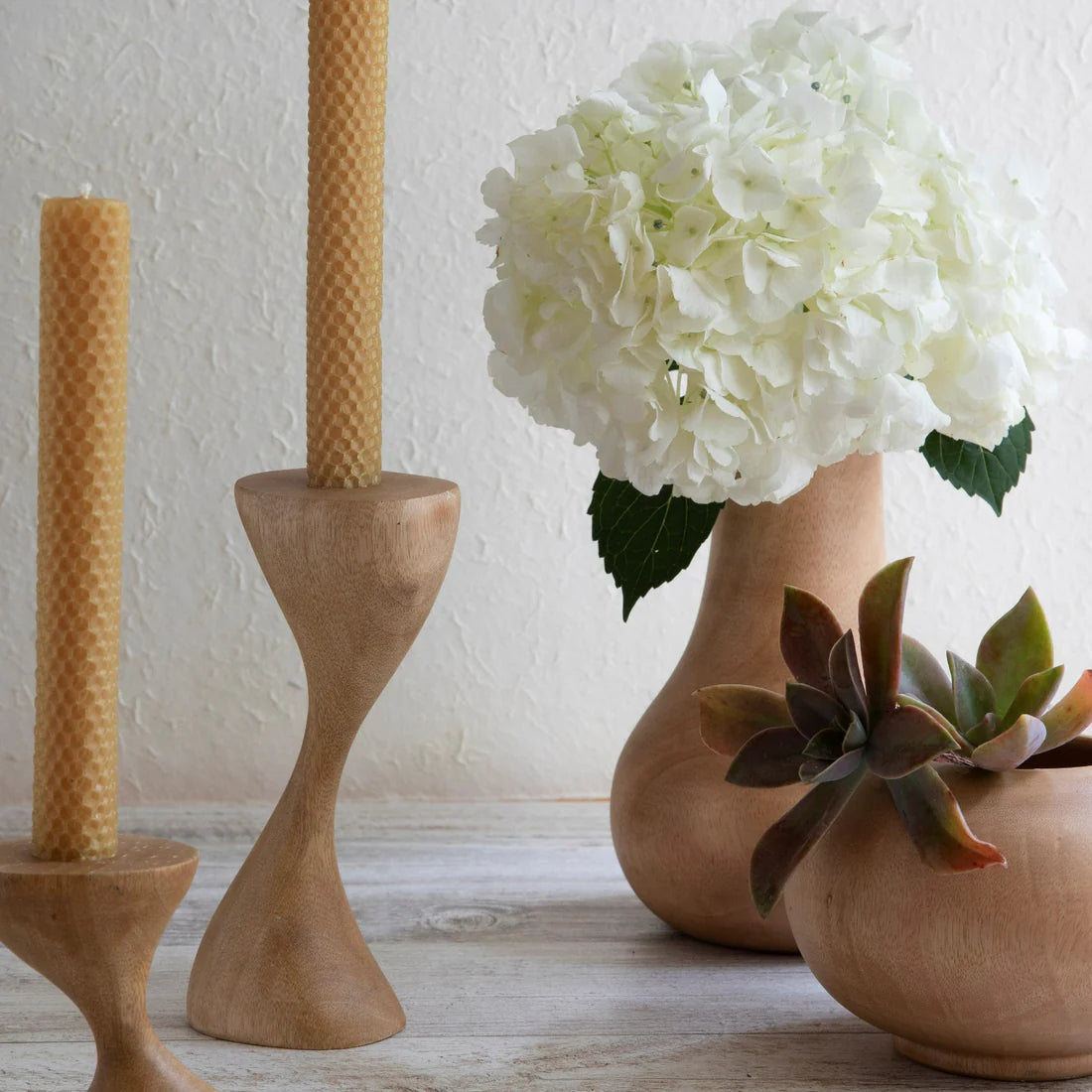 Be Home Kiln Mango Wood Round Vase