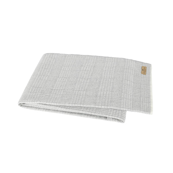 Lands Downunder Sutton Plaid Throw- Light Gray