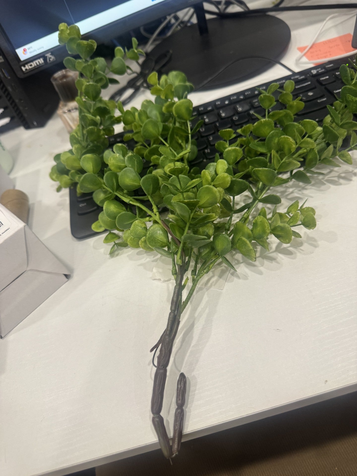 Faux green leafy bunch for arrangements