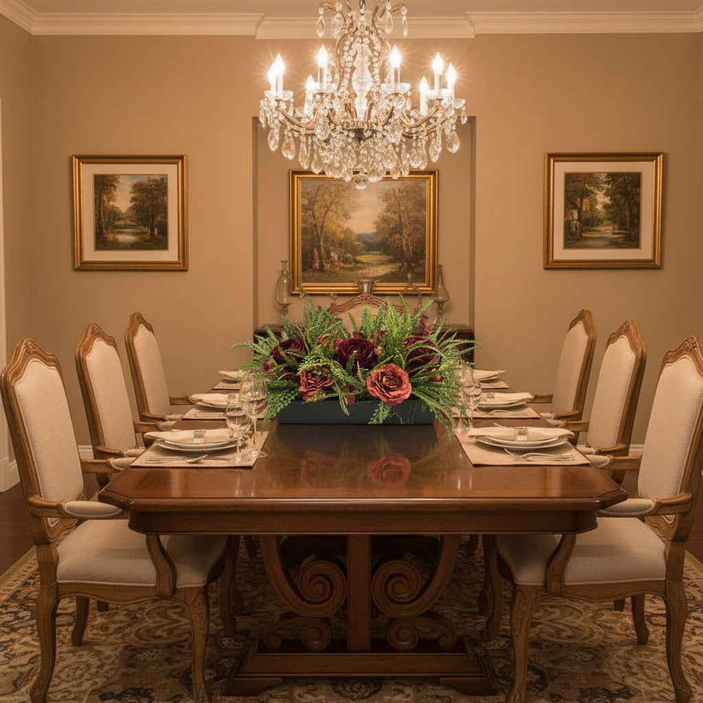 Flaura Ruby Red Roses and Fern