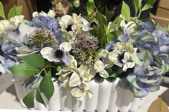 Flaura Midnight Blue Hydrangeas/ Anemones