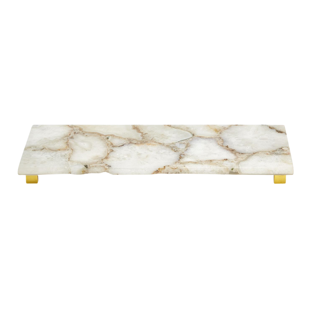 Natural Agate Footed Tray
