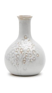 Floral Imprint Hand Crafted Ceramic Vase